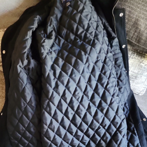 J.Crew Men’s Black Wool Trench Coat | Quilted Lined Hooded Jacket | Winter Essen - Picture 8 of 12